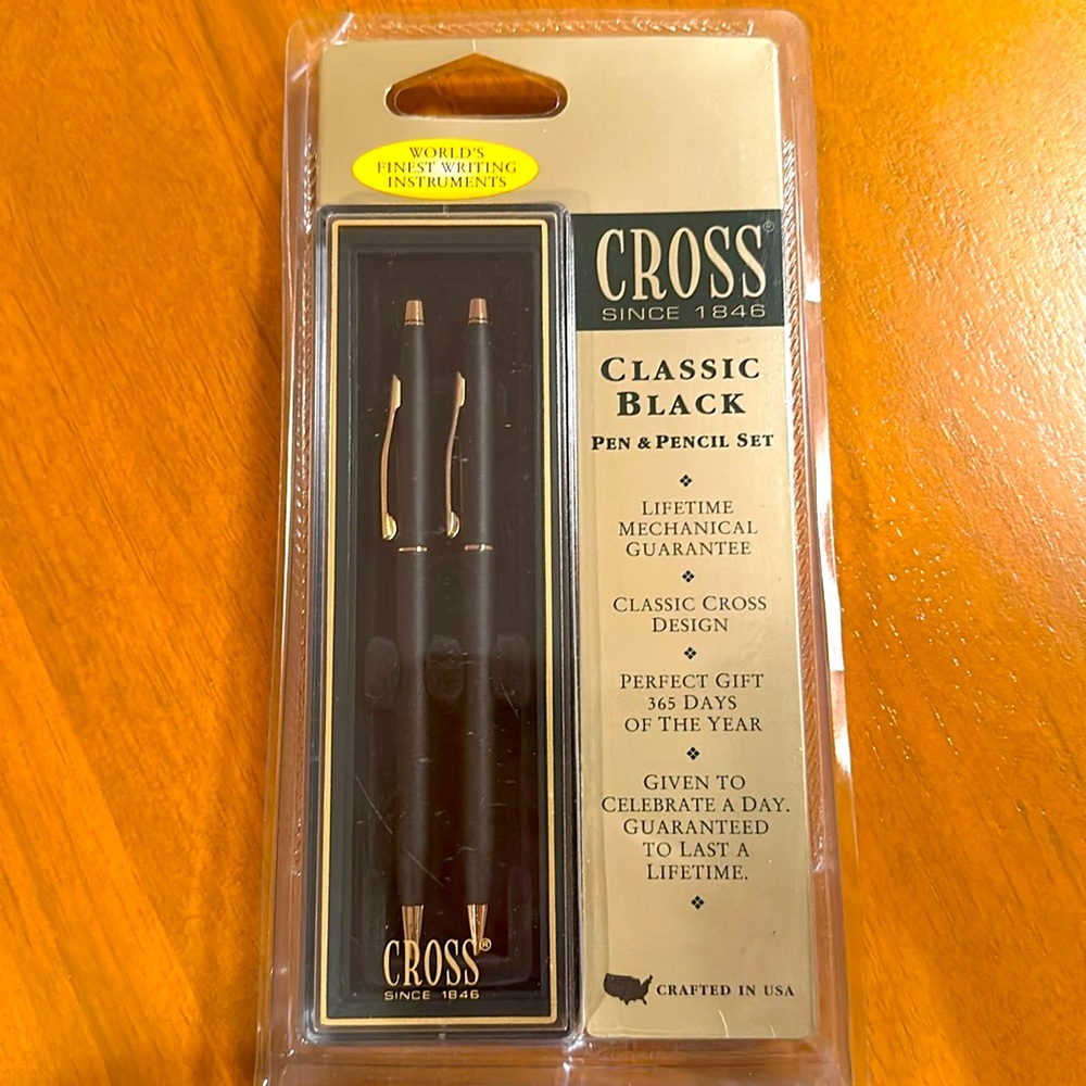 NEW! Cross Classic Black Pen & Pencil Set